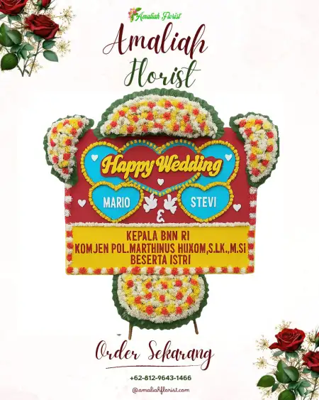 Papan Bunga Pernikahan Bendonglateng